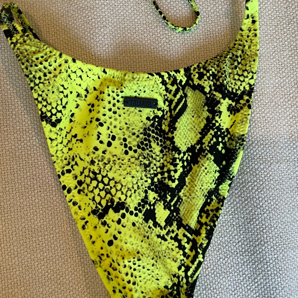 Triangl Swimwear Neon Yellow Snakeskin Bikini - Picture 6 of 10
